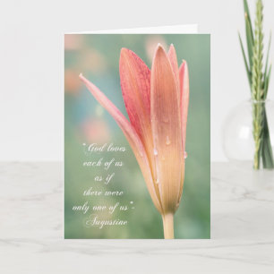 Augustine citerar om Gud på Daylily-fotot Kort