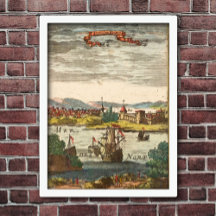 Augustine Florida Antique 1686 Engrave