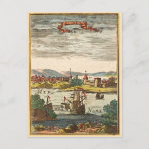 Augustine Florida Antique 1686 Engrave Vykort