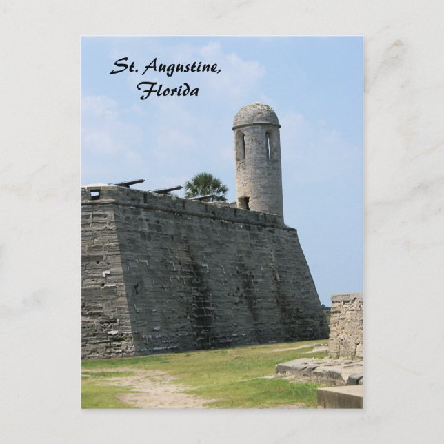 Augustine Florida fort-kastillo de san marcos Vykort (Framsida)