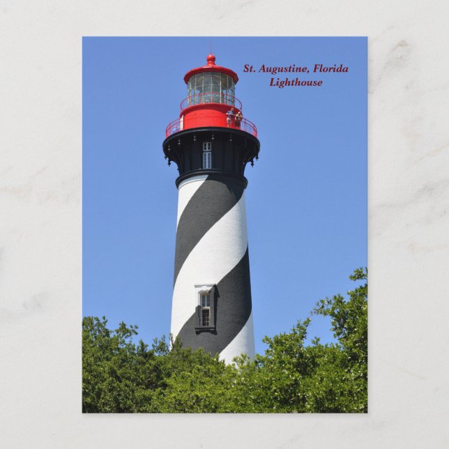 Augustine Florida Lighthouse Helgdag Postcard Helg Vykort (Framsida)