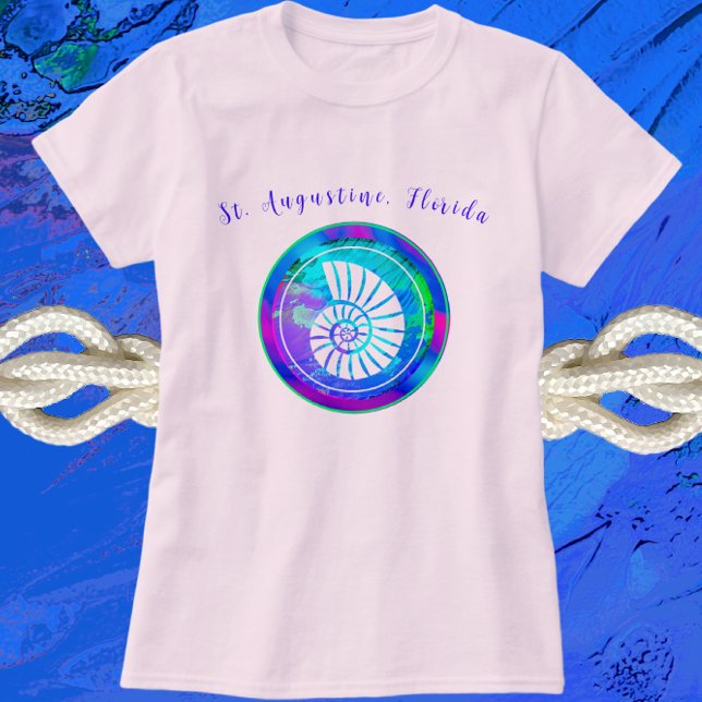 Augustine Florida Söt Sea Snäcka T Shirt (Skapare uppladdad)