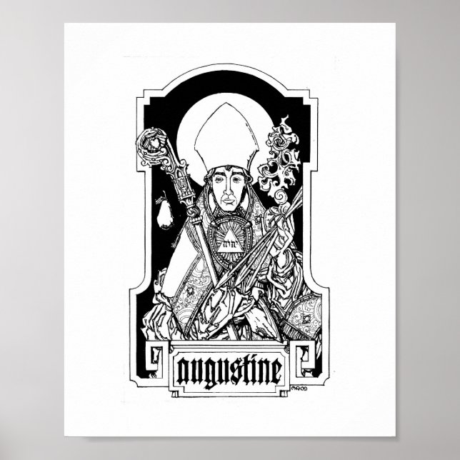 Augustine of Hippo 8" x 10" Skriv ut Poster (Framsidan)