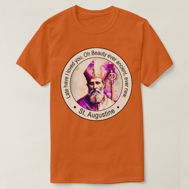 Augustine of Hippo Religiösa citerar Gift Inspir T Shirt (Design framsida)