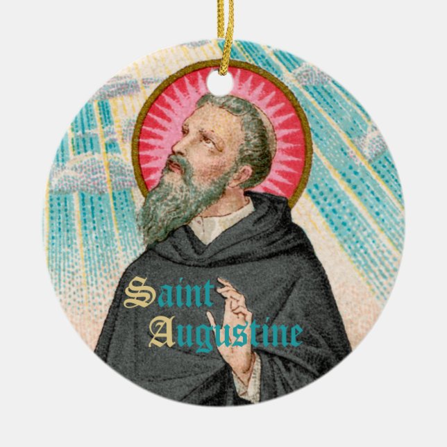 Augustine of Hippo (SAU 047; uppgift) Julgransprydnad Keramik (Framsidan)