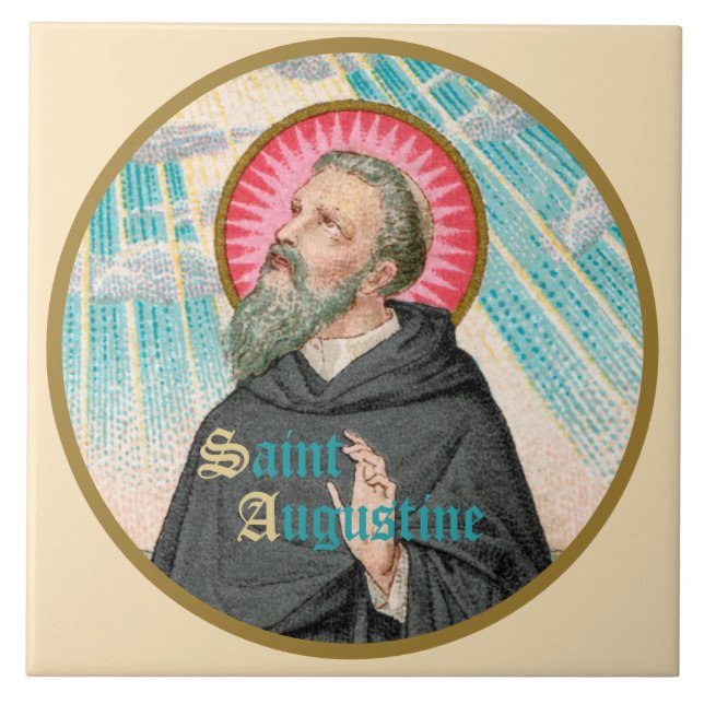 Augustine of Hippo (SAU 047; uppgift) Kakelplatta (Framsidan)