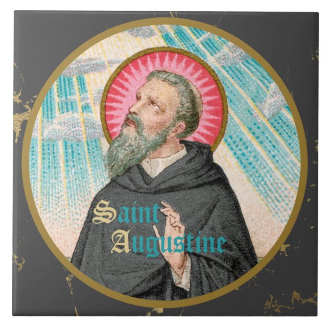Augustine of Hippo (SAU 047; uppgift) Kakelplatta (Framsidan)