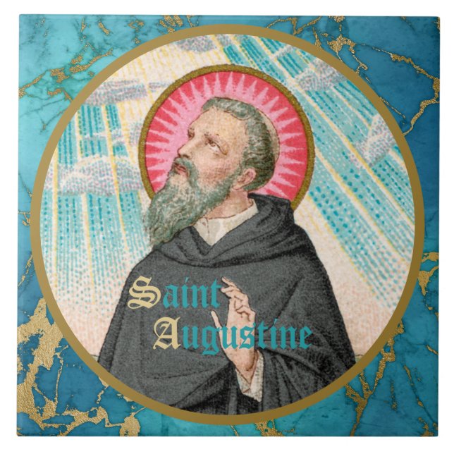 Augustine of Hippo (SAU 047; uppgift) Kakelplatta (Framsidan)