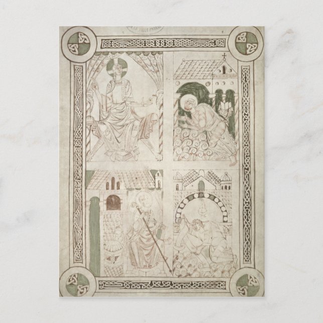 Augustine på Feet of Jesus & Scribe Vykort (Framsida)
