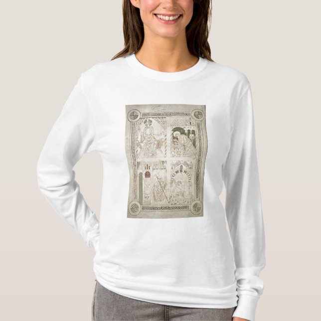 Augustine på foten av Kristus & scriben T-shirt (Framsida)