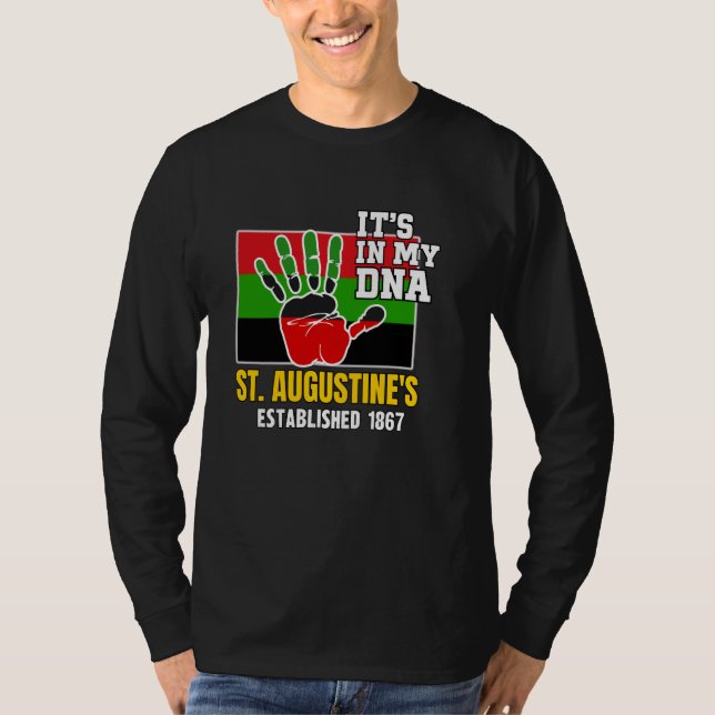 Augustine's, SAU, Red, Black and Grönt HBCU T Shirt (Framsida)