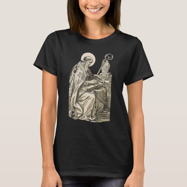 Augustinus av Hippo katolsk filosof T Shirt (Framsida)