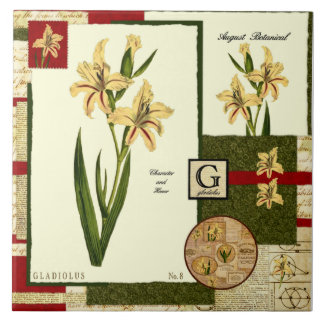 Augustis blomma kakelplatta