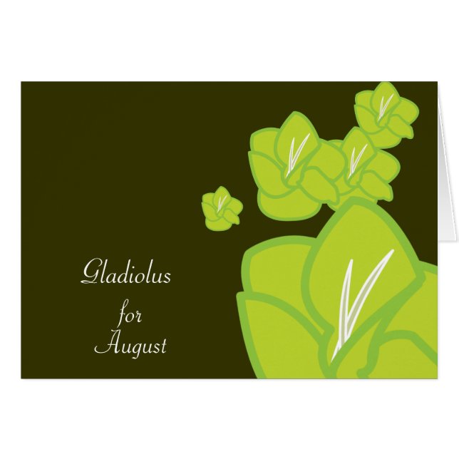 Augustis födelse Blomma-Skräddarsy Hälsningskort (Framsidan Horizontal)