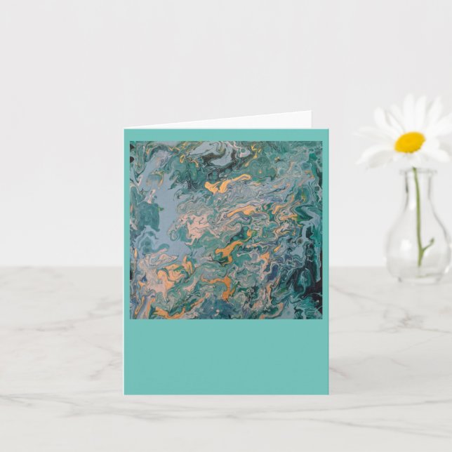 Augustus - akryl vätemålning 11 tum x 14 tum kort (Liten växt)