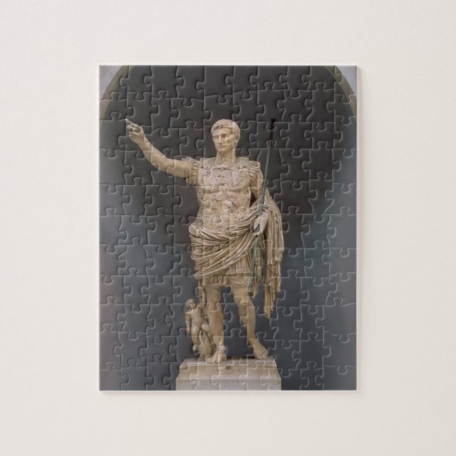 Augustus av Prima Porta, c.20 BC (marmor) Pussel (Vertikal)