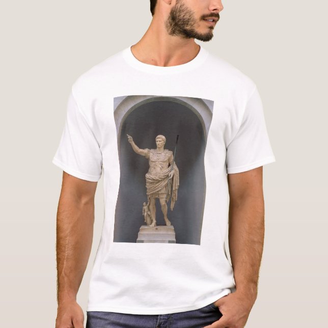 Augustus av Prima Porta, c.20 BC (marmor) T-shirt (Framsida)