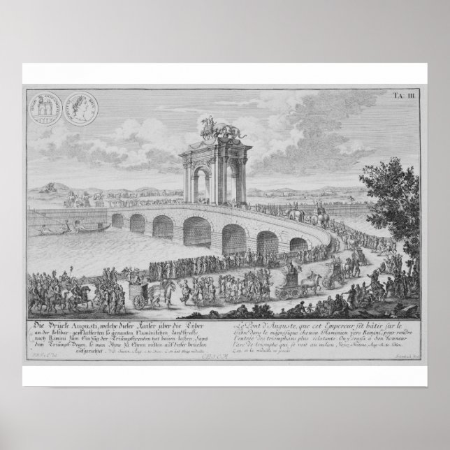 Augustus bro på Via Flaminia, nära Rimini, I Poster (Framsidan)