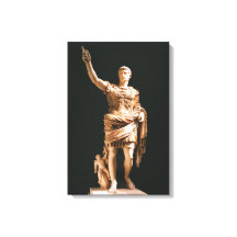 Augustus Caesar-Kanvastryckets staty