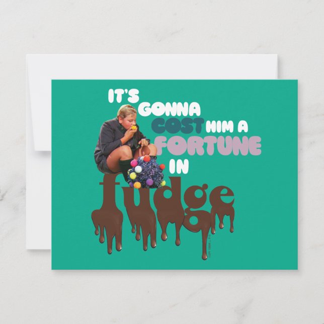 Augustus Gloop - En fyndighet i rök Anteckningskort (Framsida)