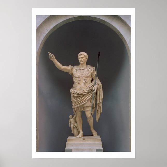 Augustus of Prima Porta, c.20 BC (marble) Poster (Framsidan)