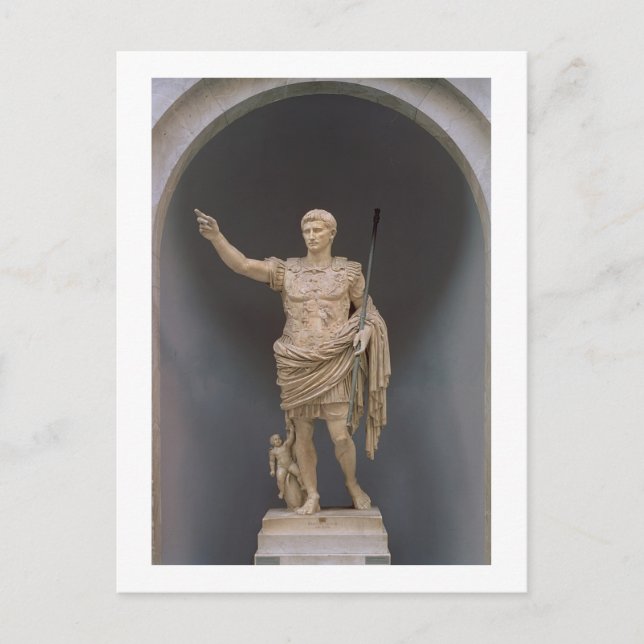 Augustus of Prima Porta, c.20 BC (marble) Vykort (Framsida)