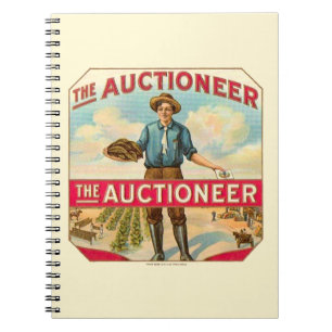 Auktionerare Vintage Cigar Label Auction Anteckningsbok