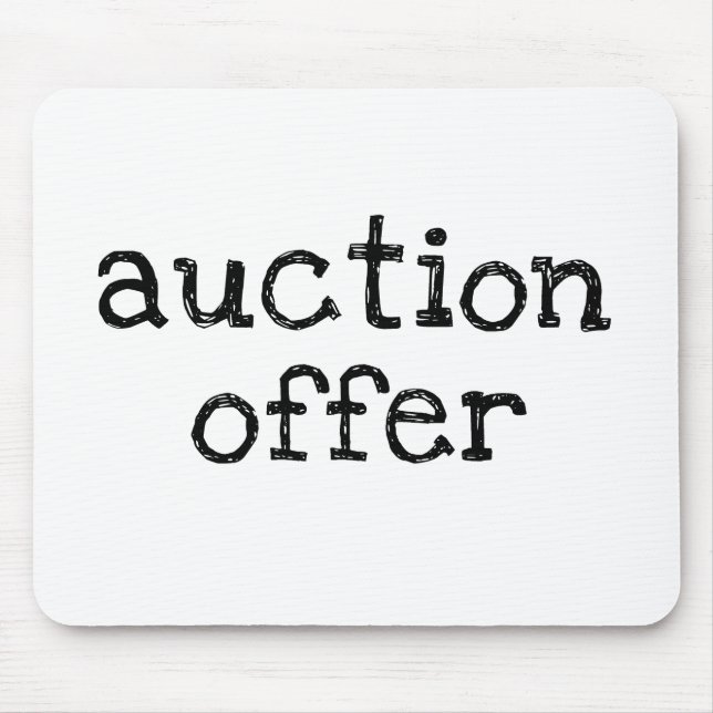 Auktionserbjudande Musmatta (Framsidan)