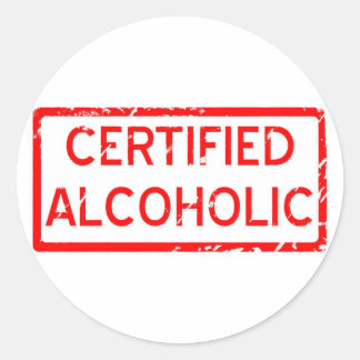 AUKTORISERAD ALKOHOLIC RUNT KLISTERMÄRKE