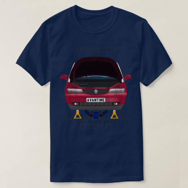 Auktoriserad Avantime Repairer Mars Red T Shirt (Design framsida)