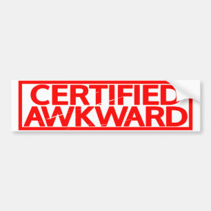 Auktoriserad Awkward Frimärke Bildekal
