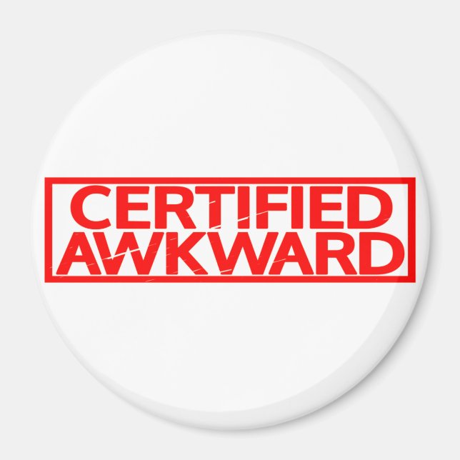 Auktoriserad Awkward Frimärke Magnet (Framsidan)