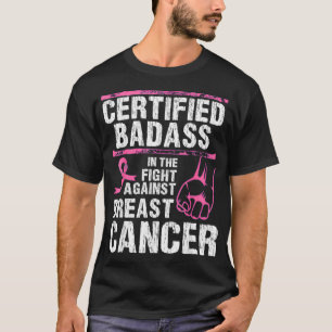 Auktoriserad Badass Against Breast Cancer Awarenes T Shirt