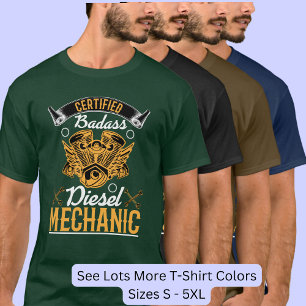Auktoriserad Badass Diesel Mechanic T Shirt