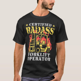 Auktoriserad Badass Forklift operator T Shirt