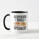 Auktoriserad Bagel Specialist Funny Jewish Hanukka Mugg<br><div class="desc">hanukkah, passerande, iddisch, chanukah, jewant, menorah, jew, gift, födelsedags, bagel</div>