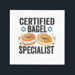 Auktoriserad Bagel Specialist Funny Jewish Hanukka Pappersservett<br><div class="desc">hanukkah, passerande, iddisch, chanukah, jewant, menorah, jew, gift, födelsedags, bagel</div>