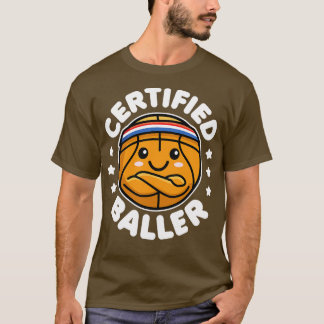 Auktoriserad Baller Cute Kawaii Basketball Design T Shirt