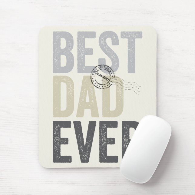 Auktoriserad Bästa Pappa någonsin Fars dag-typogra Musmatta (Med mus)