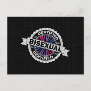 Auktoriserad Bisexual Pride Godkännandeförsegling Vykort
