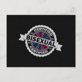 Auktoriserad Bisexual Pride Godkännandeförsegling Vykort