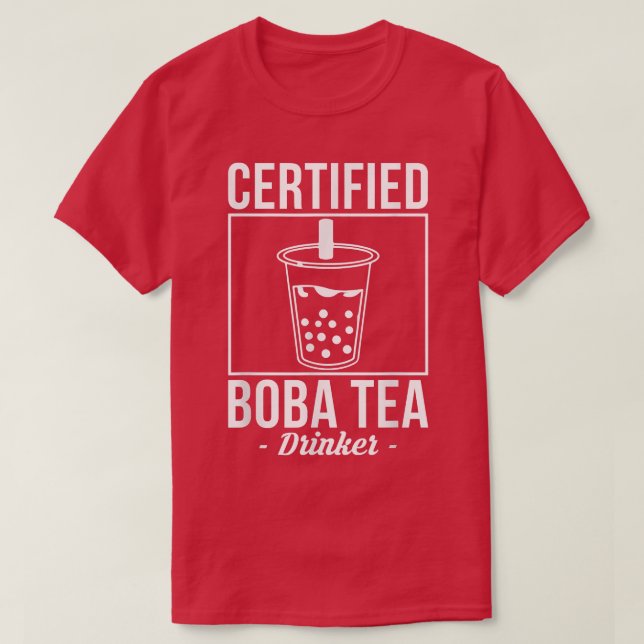 Auktoriserad Boba Tea Drinker Bubble Tea T Shirt (Design framsida)