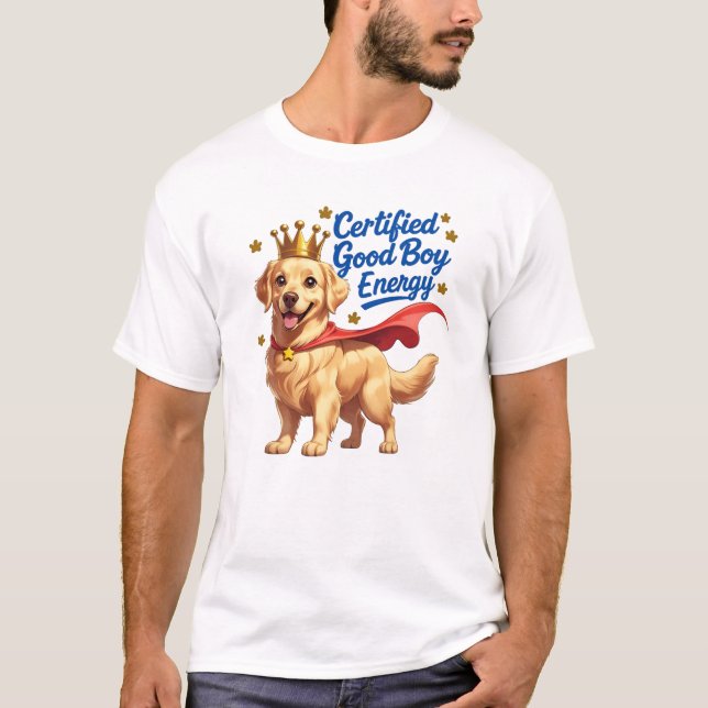 Auktoriserad Bra Boy - Hund älskare Tecknad Design T Shirt (Framsida)