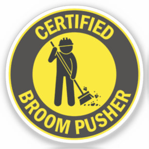 Auktoriserad Broom Pusher Klistermärken