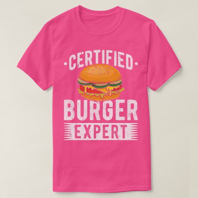 Auktoriserad Burger Expert Burger Älskare T Shirt (Design framsida)