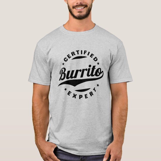 Auktoriserad Burrito Expert T Shirt (Framsida)