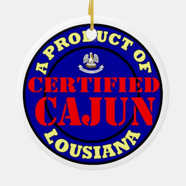 AUKTORISERAD CAJUN JULGRANSPRYDNAD KERAMIK (Baksidan)