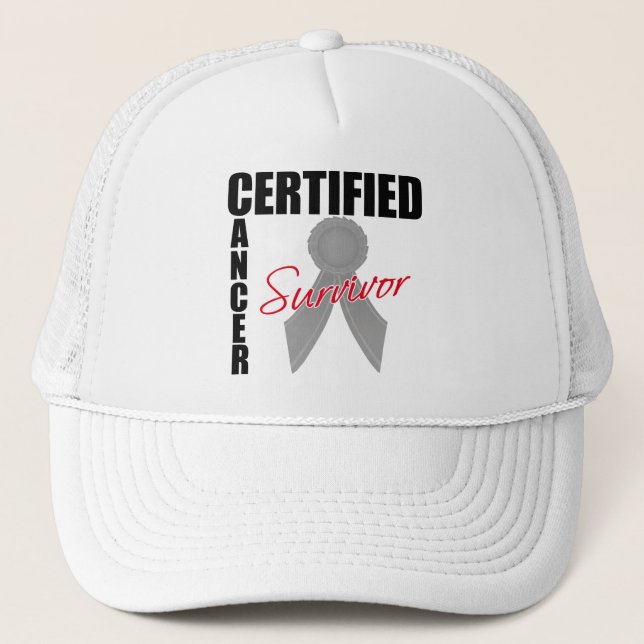 Auktoriserad Cancer Survivor - Brain Cancer Keps (Framsida)