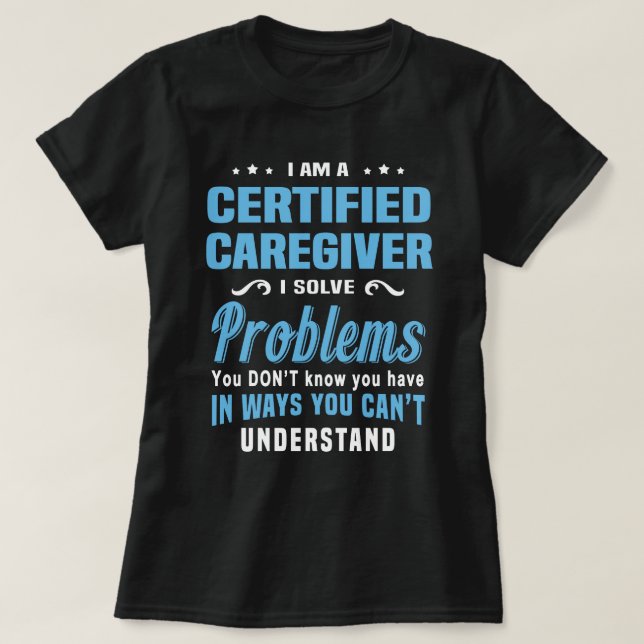 Auktoriserad Caregiver T Shirt (Design framsida)