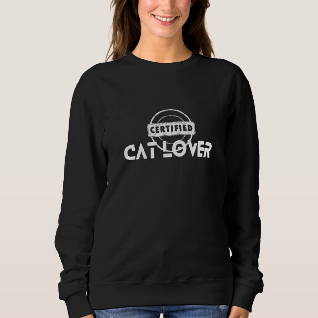 Auktoriserad Cat Lover T Shirt (Framsida)